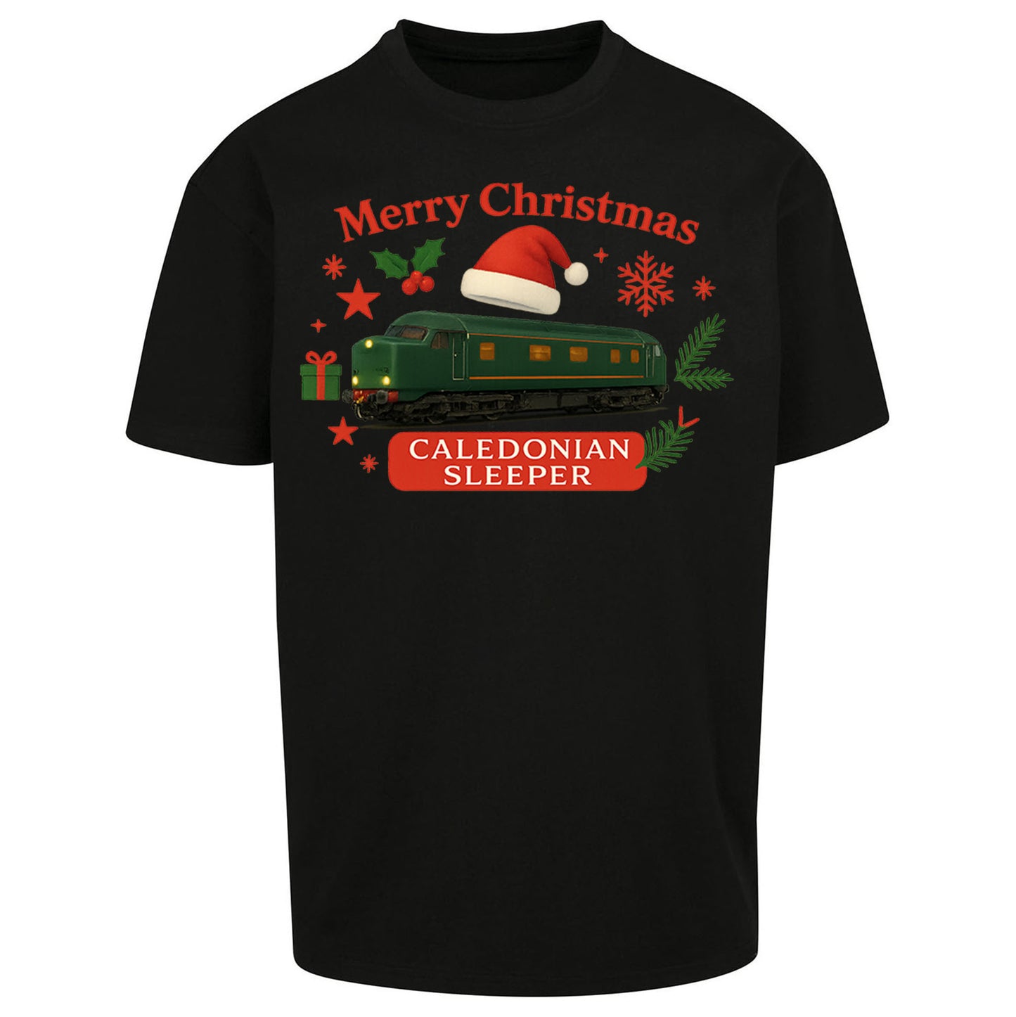 Caladonian Sleeper Christmas Oversized T Shirt 