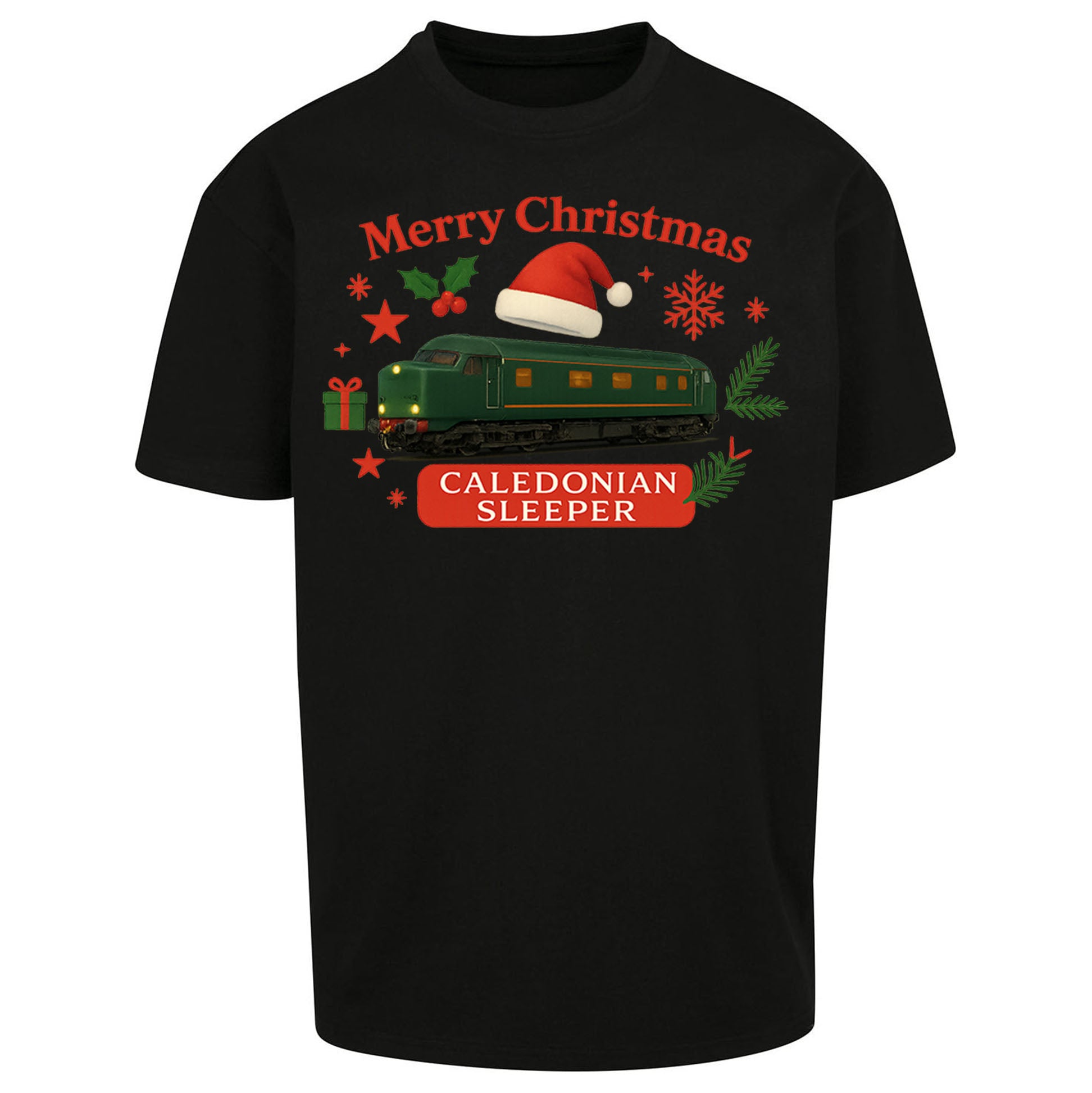 Caladonian Sleeper Christmas Oversized T Shirt 