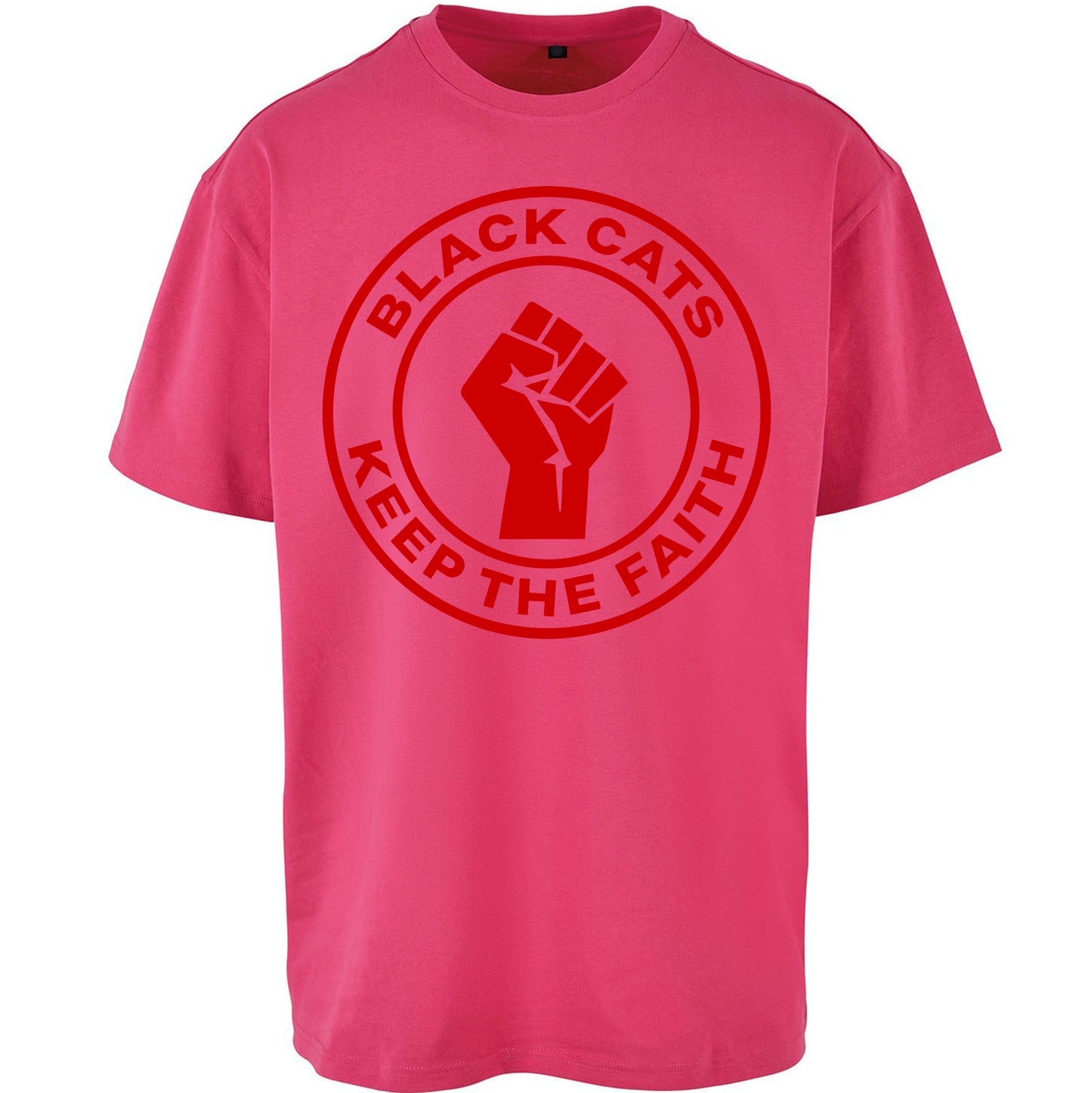 Black Cats Keep The Faith - Oversized T Shirt