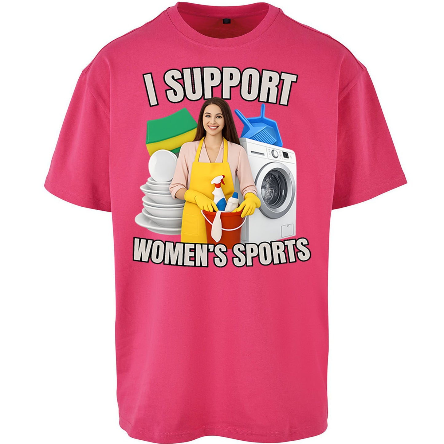 I Support Women's Sports Oversized T Shirt