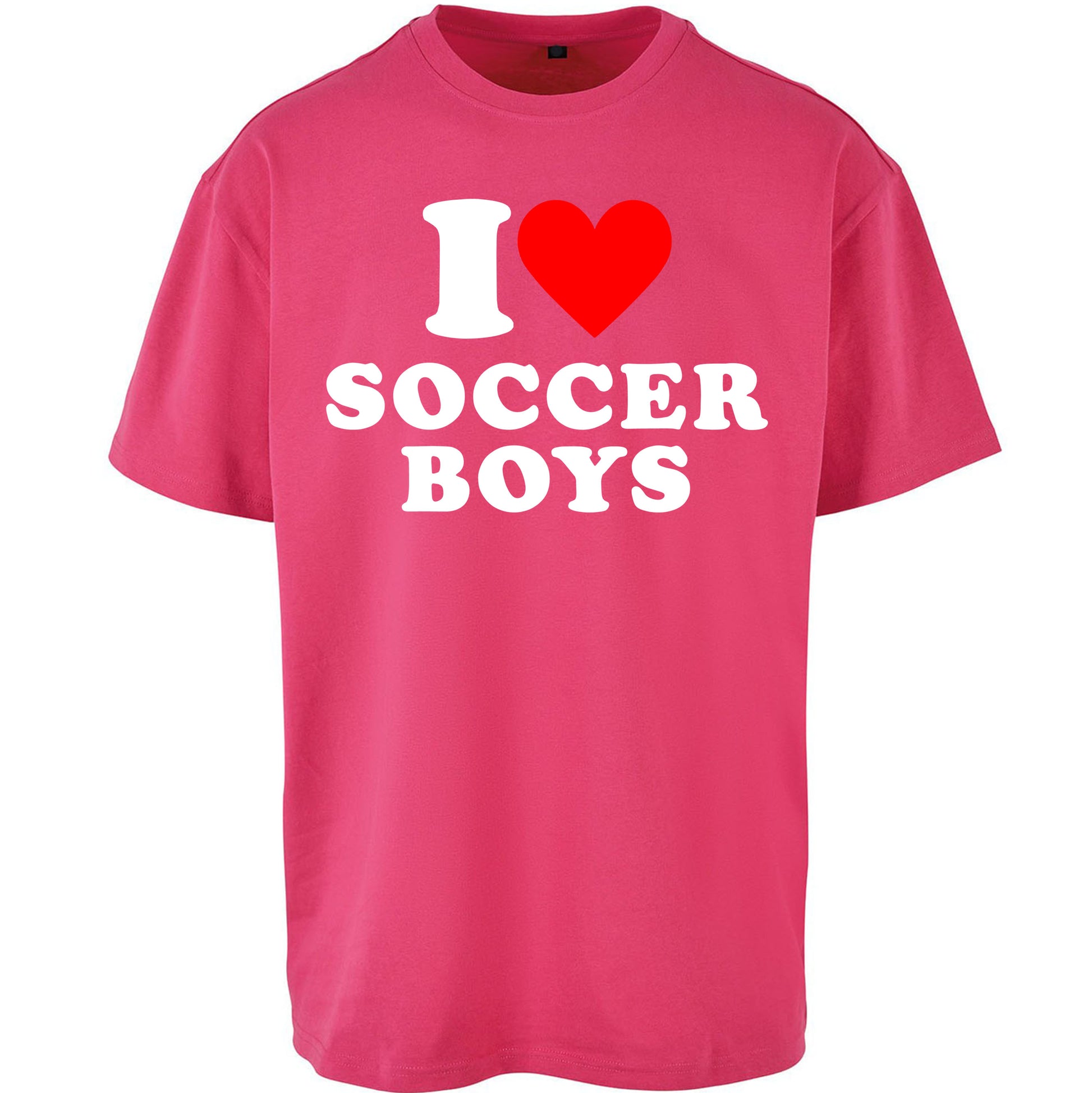 I Love Soccer Boys Oversized T Shirt