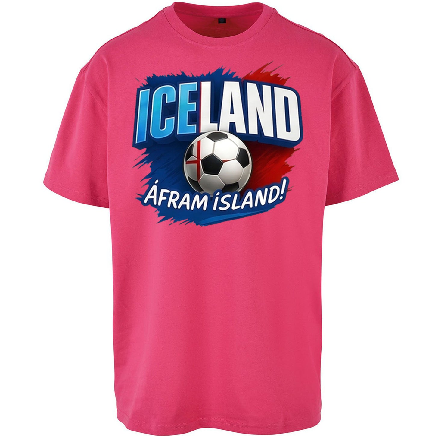 Iceland Retro World Cup Oversized T Shirt