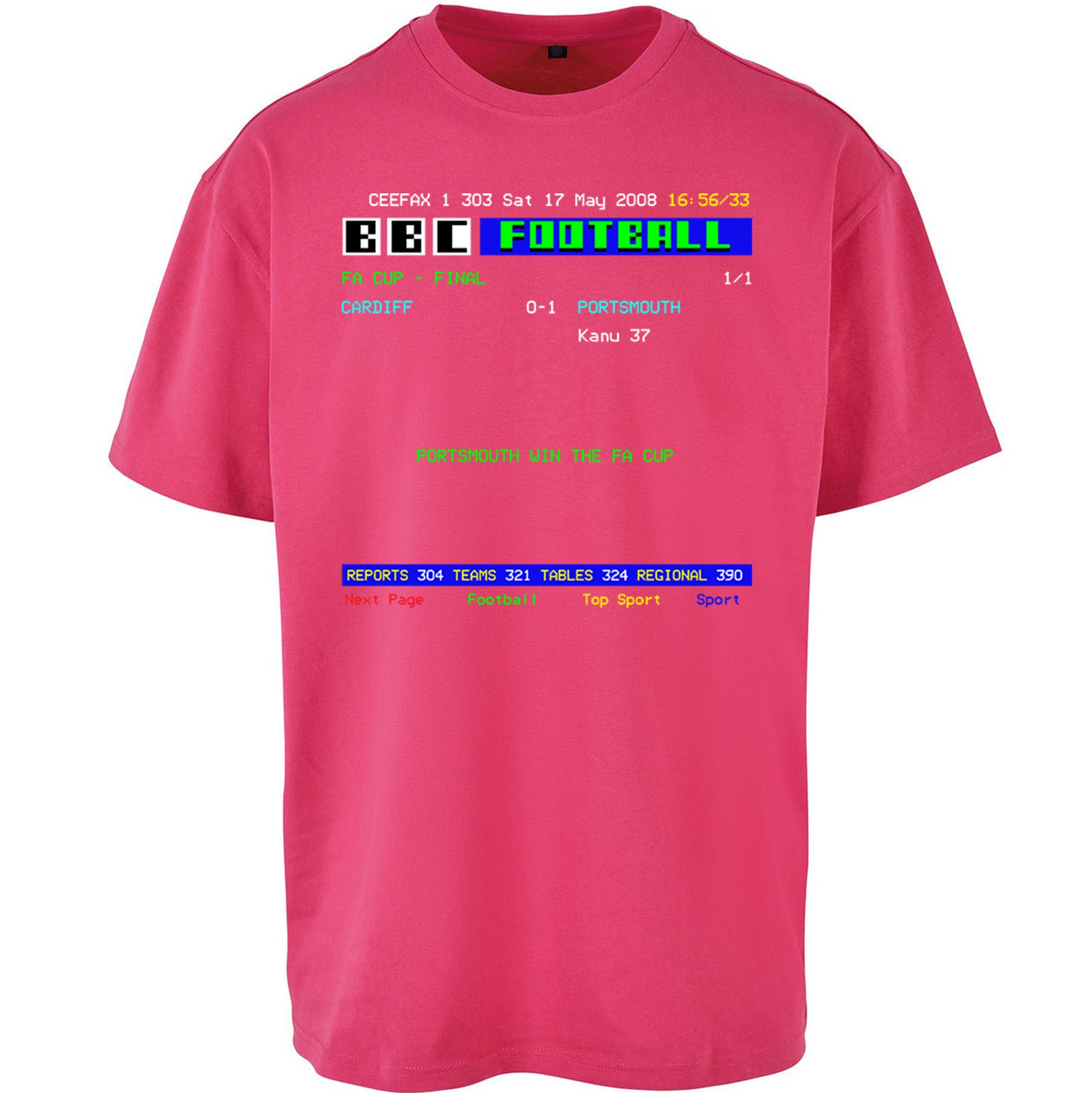 Portsmouth FA Cup Winners 2008 Oversized T Shirt