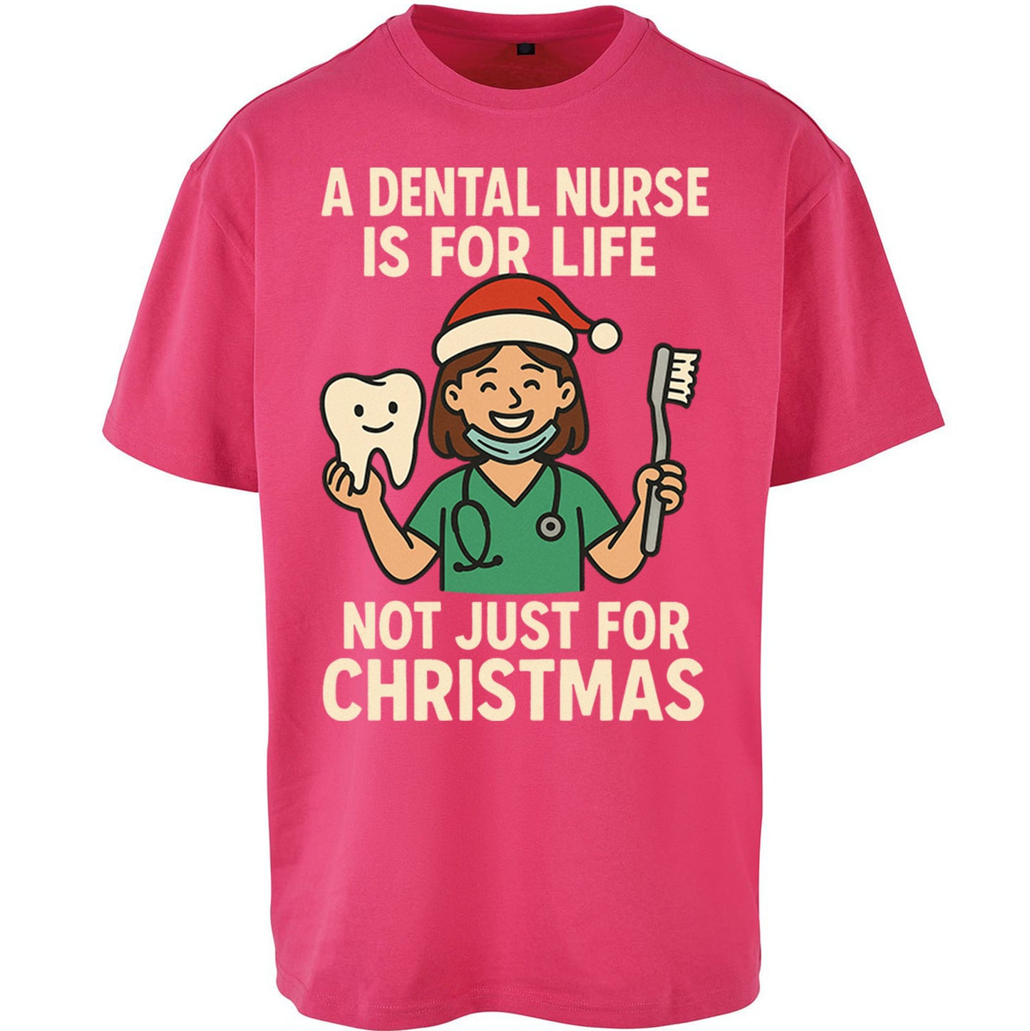 Dental Nurse Christmas Oversized T Shirt