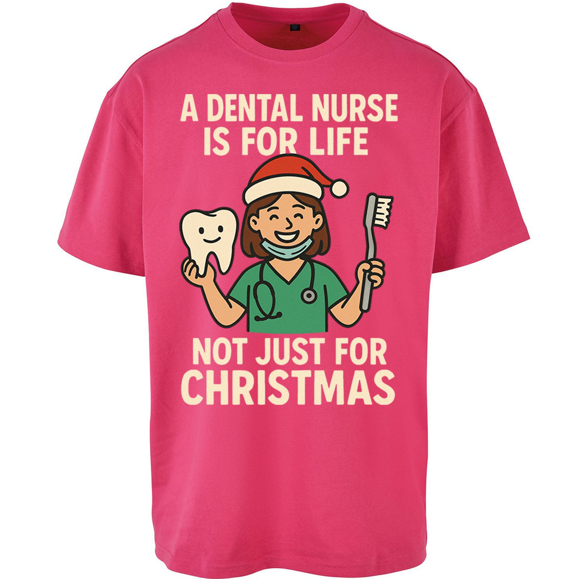 Dental Nurse Christmas Oversized T Shirt
