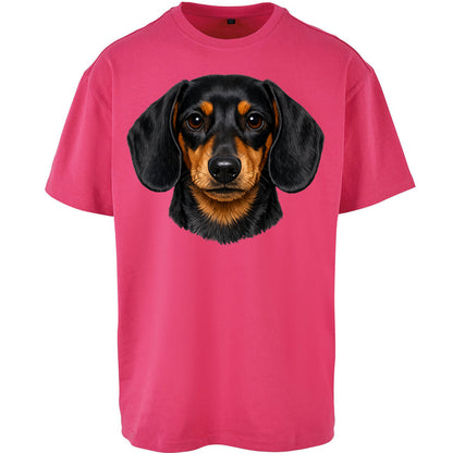 Dachshund Dog Face Oversized T Shirt