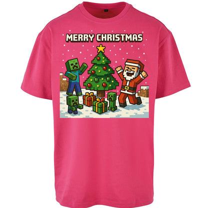 Minecraft Christmas Oversized T Shirt