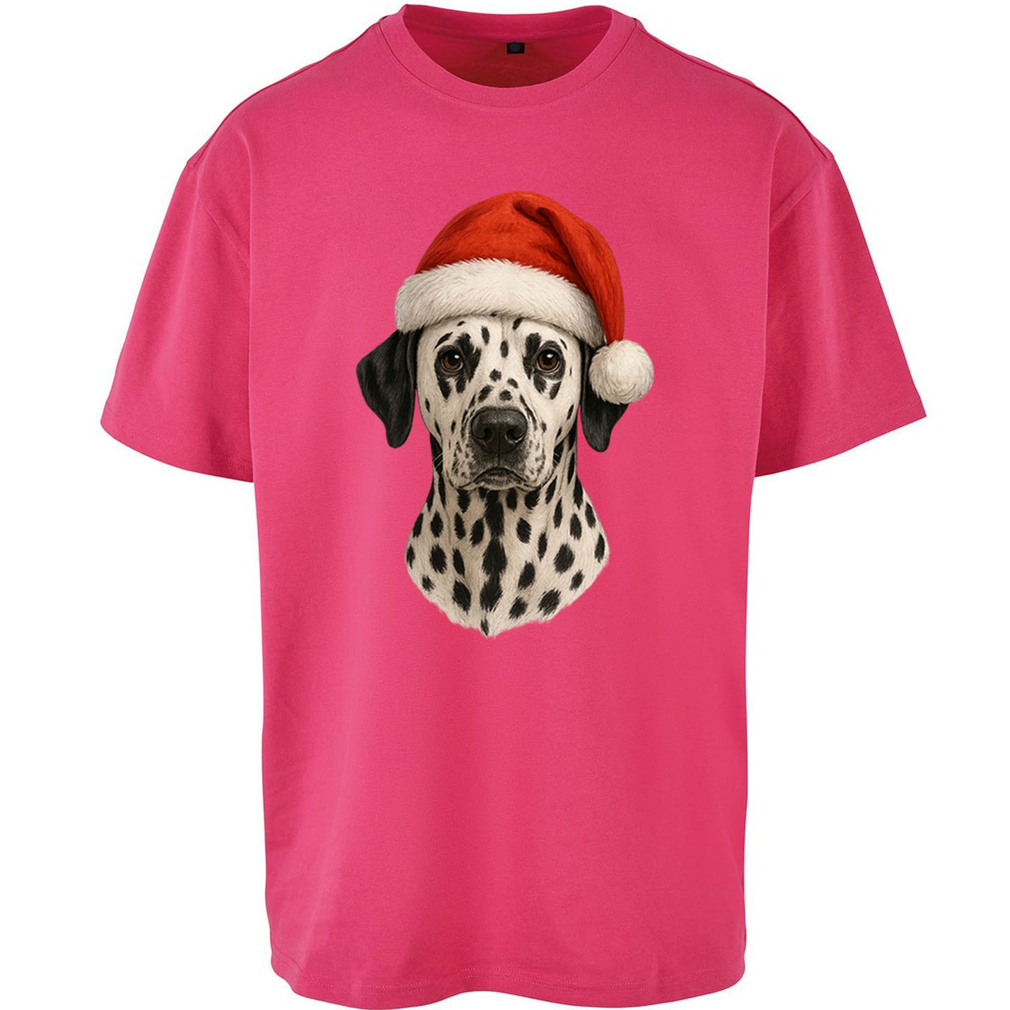 Dalmatian Dog Christmas Oversized T Shirt