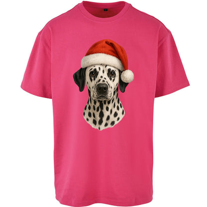 Dalmatian Dog Christmas Oversized T Shirt
