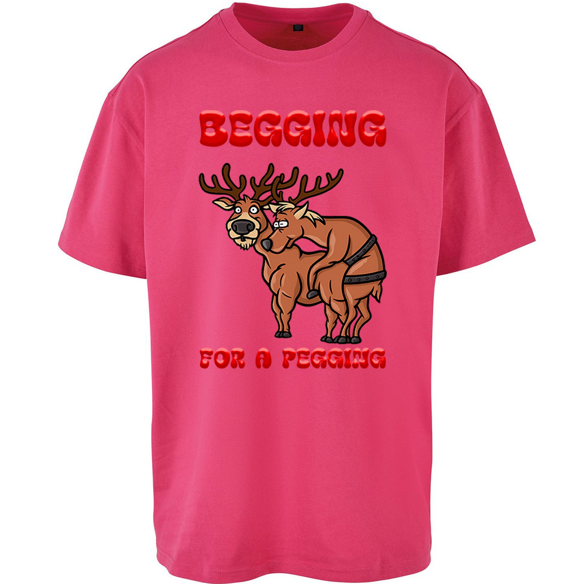 Deer Christmas Oversized T Shirt