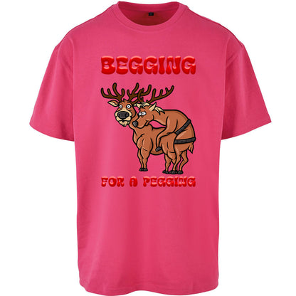 Deer Christmas Oversized T Shirt