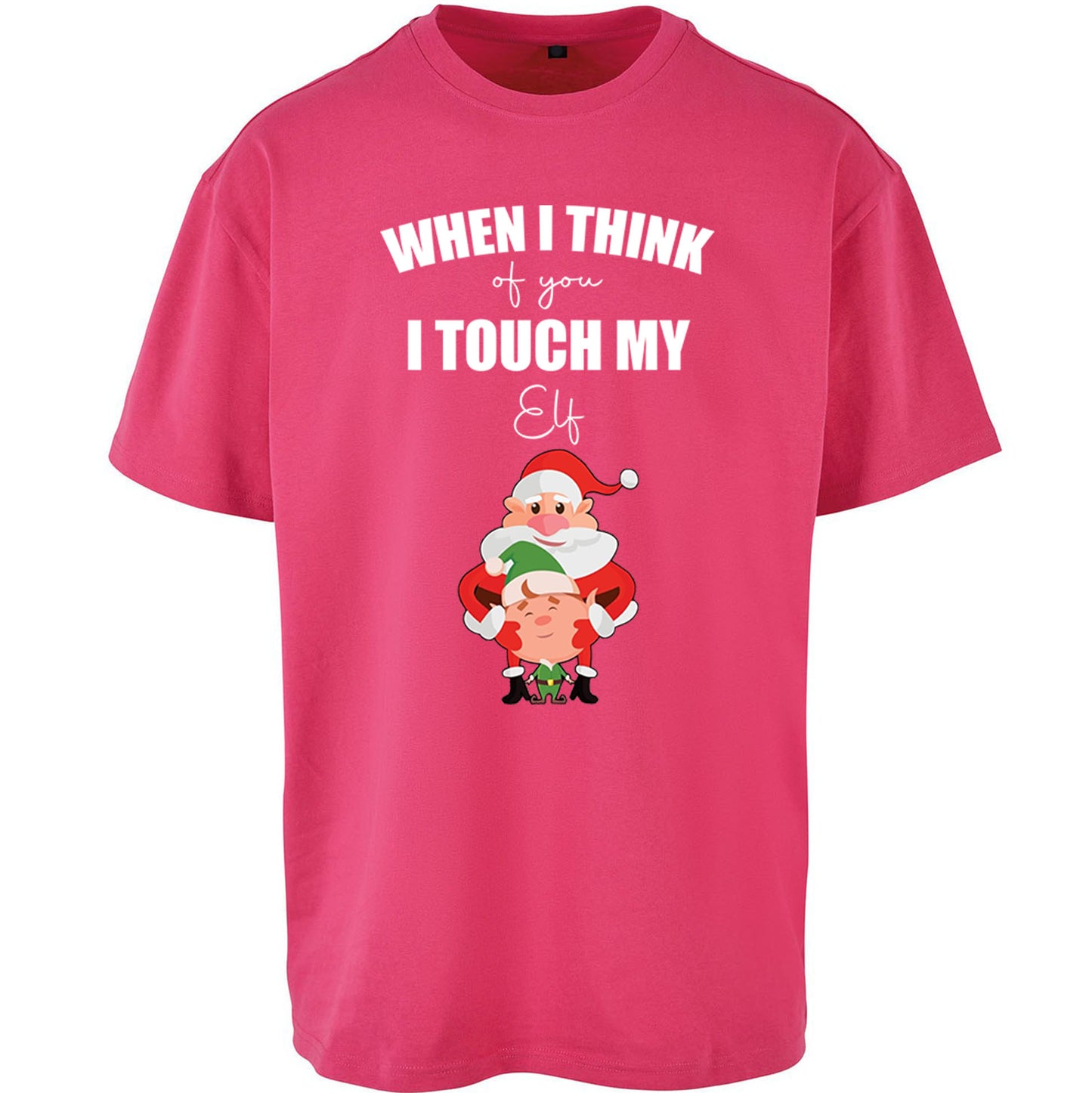 Santa Elf Christmas Oversized T Shirt