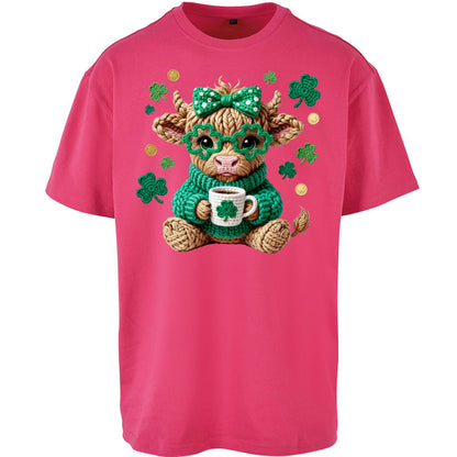 Cute Cow St Patrick Oversized T Shirt