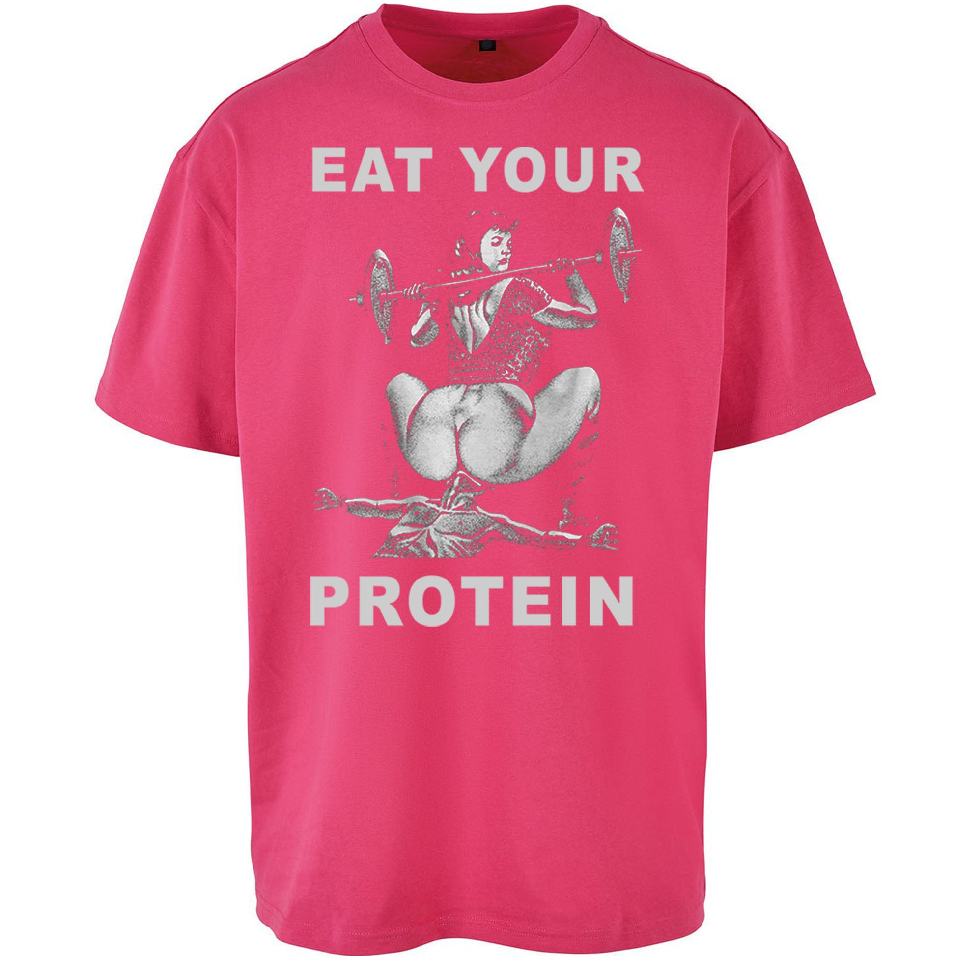 Breakfast Of Champions Eat Your Protein SarcasticOversized T Shirt