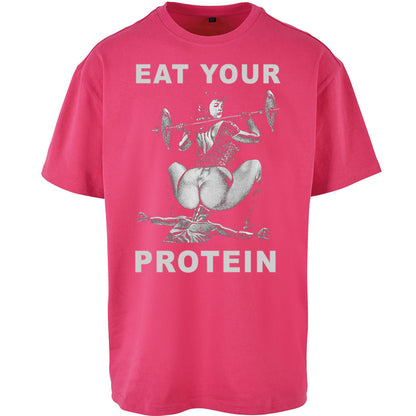 Breakfast Of Champions Eat Your Protein SarcasticOversized T Shirt