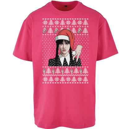 Wedensday Christmas Oversized T Shirt