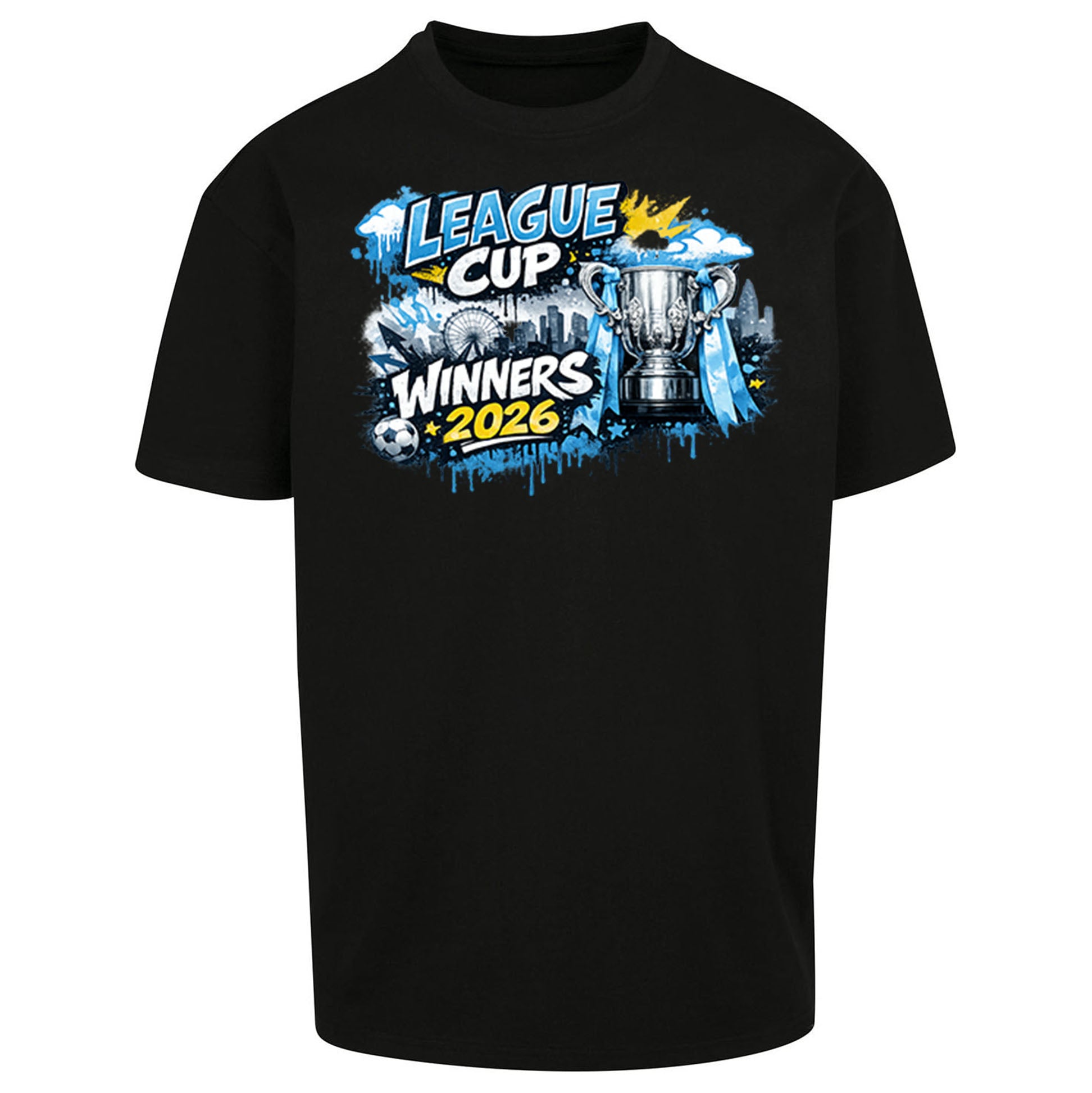 Man City League Cup Winners 2026 Oversized T Shirt