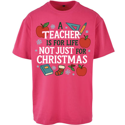 Teacher Christmas Oversized T Shirt