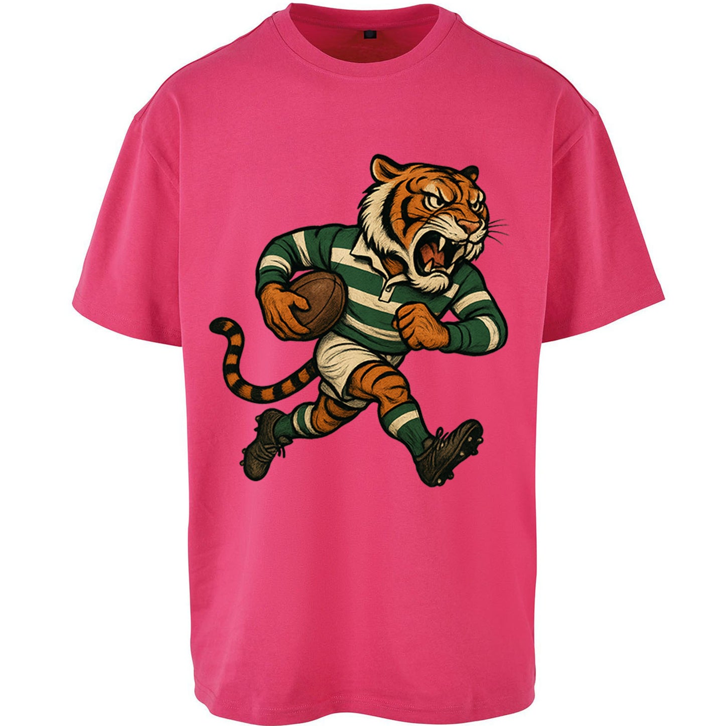 Retro Leicester Tigers Rugby Union Oversized T Shirt