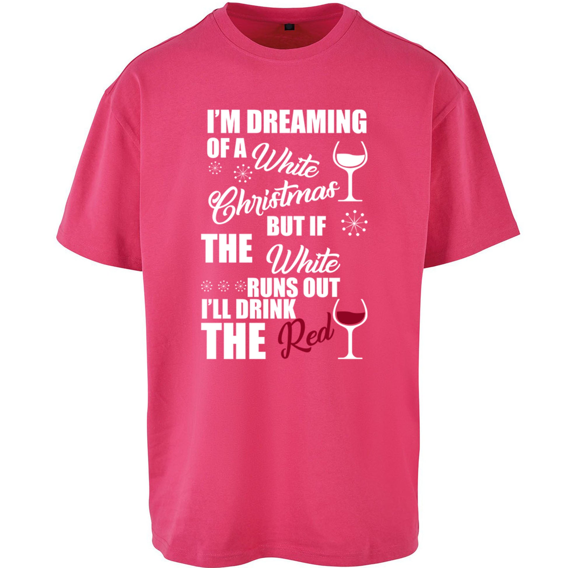Wine Christmas Oversized T Shirt