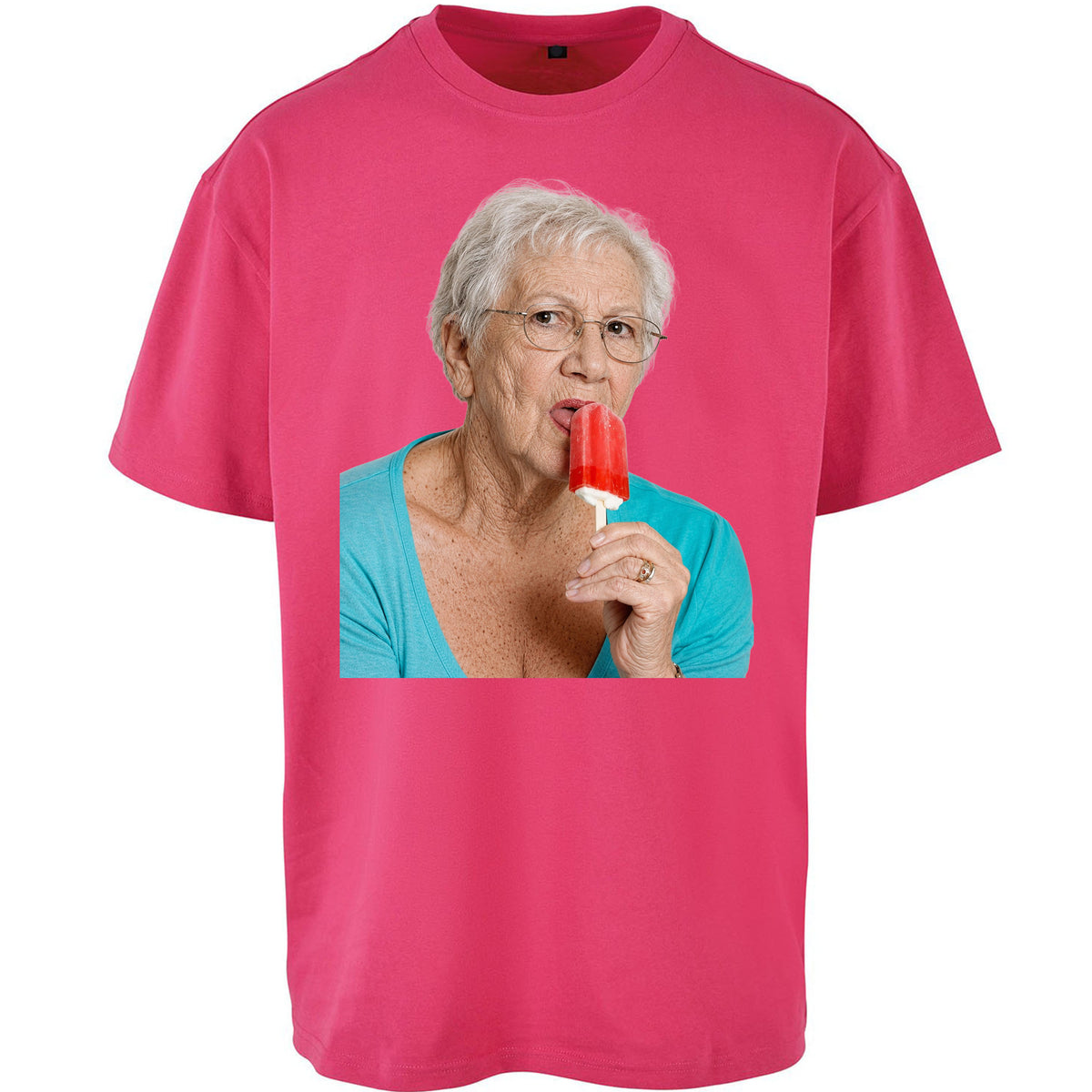 Grandma Licking Lollipop Seductively Oversized T Shirt