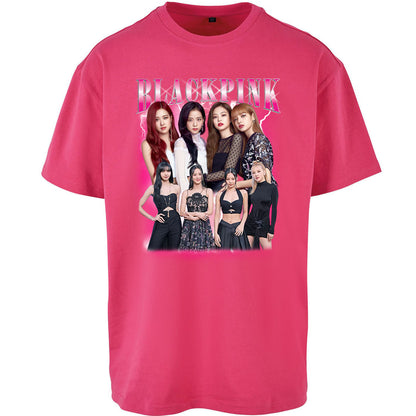Black Pink Oversized T Shirt