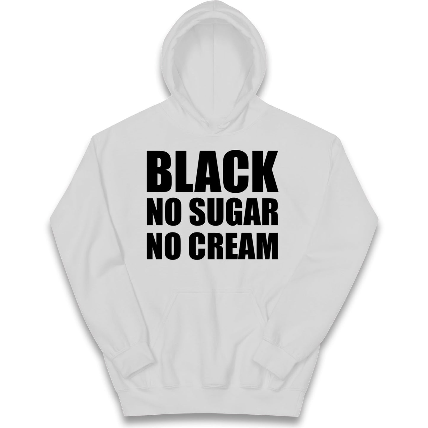 Black No Sugar No Cream Kids Hoodie