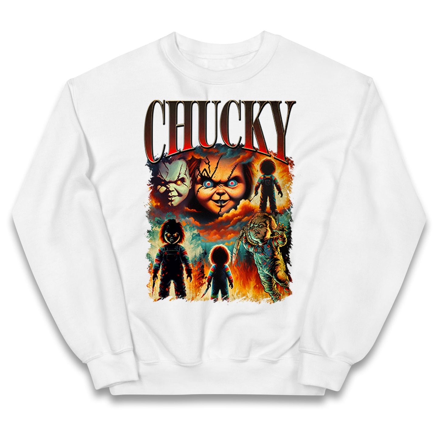 Chucky Doll Halloween Bootleg Kids Jumper
