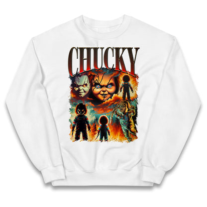 Chucky Doll Halloween Bootleg Kids Jumper