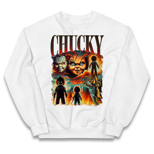 Chucky Doll Halloween Bootleg Kids Jumper