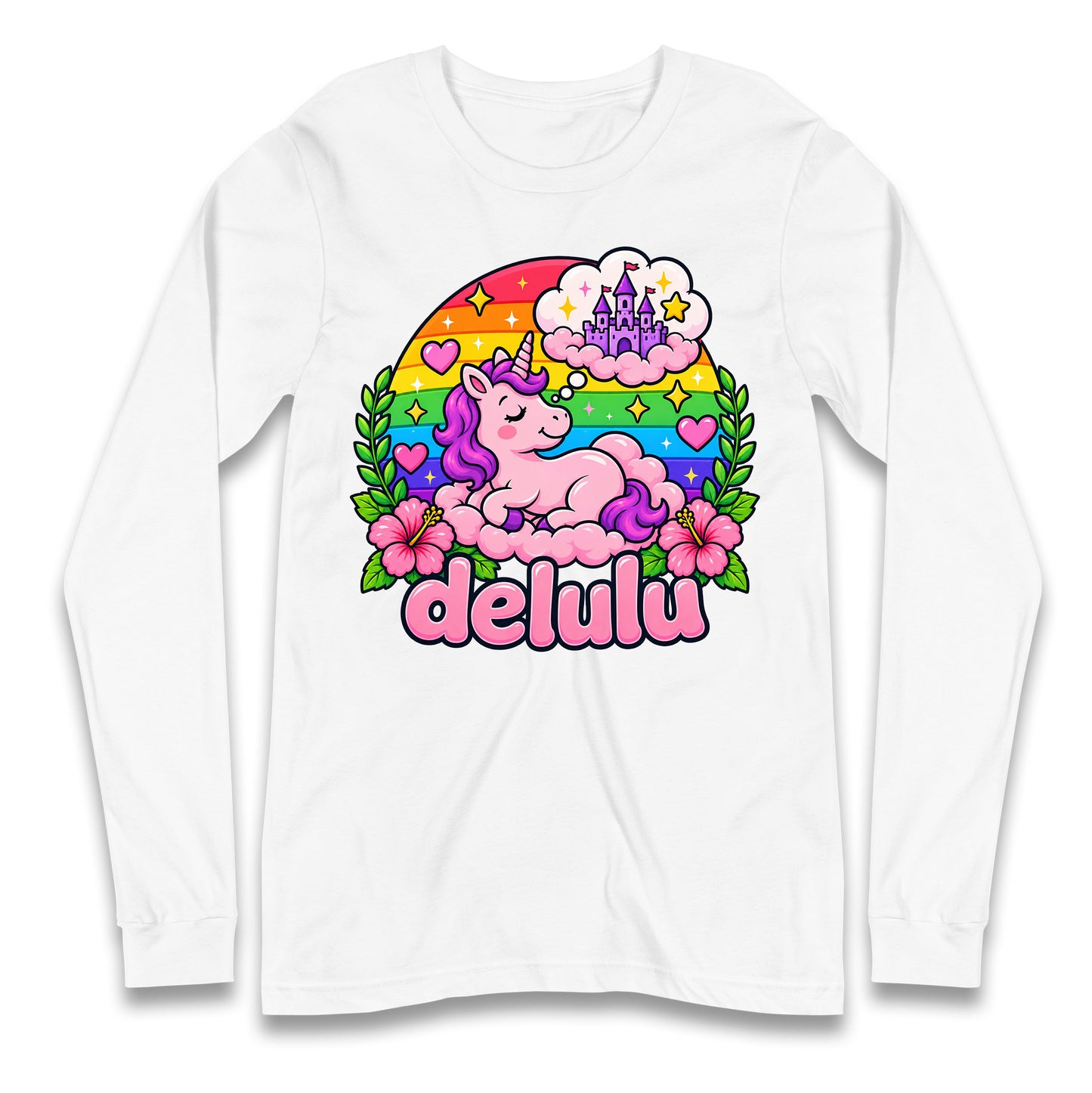 Delulu Unicorn Longsleeve T Shirt