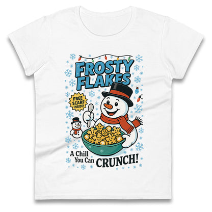 Snowman Christmas Ladies T Shirt
