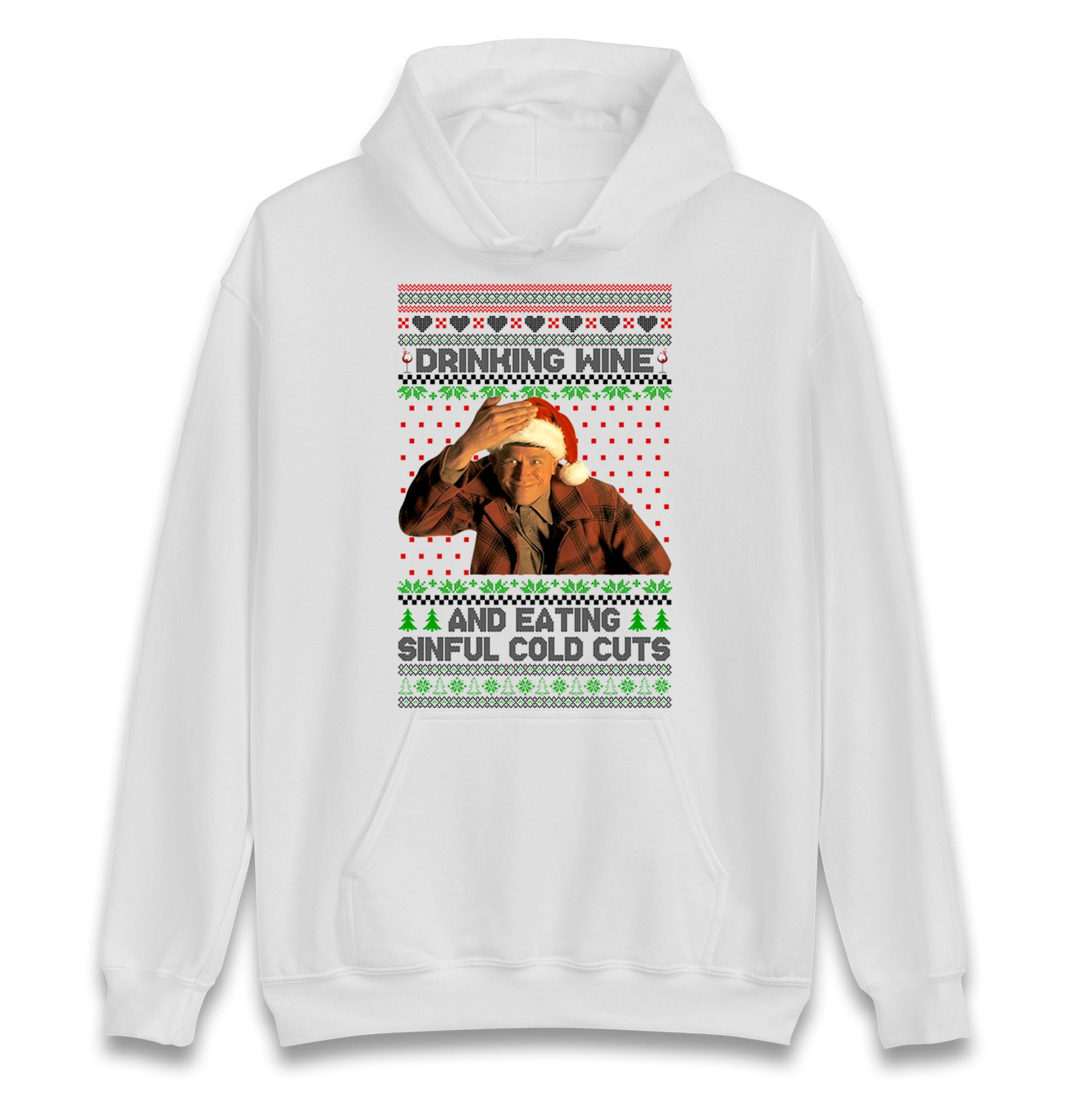 Ed Gein Wine Christmas Hoodie