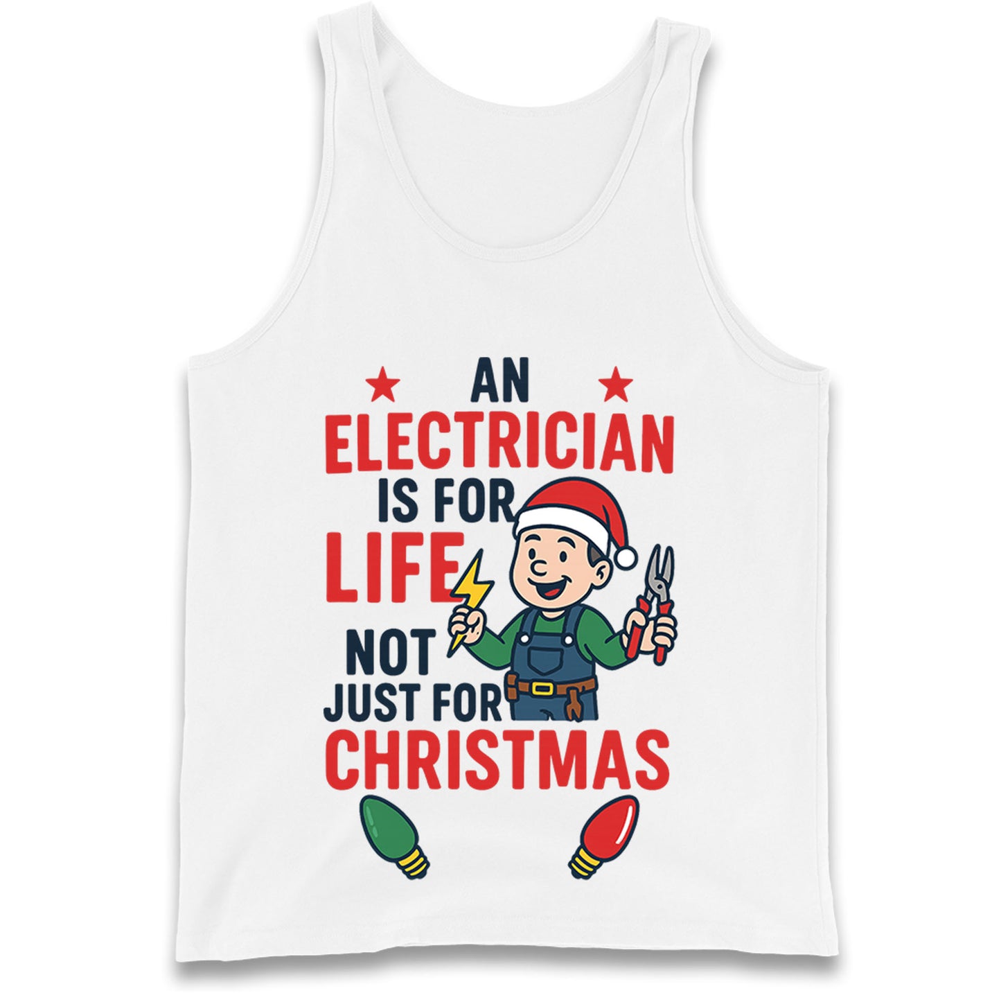 Electrician Christmas Tank Top