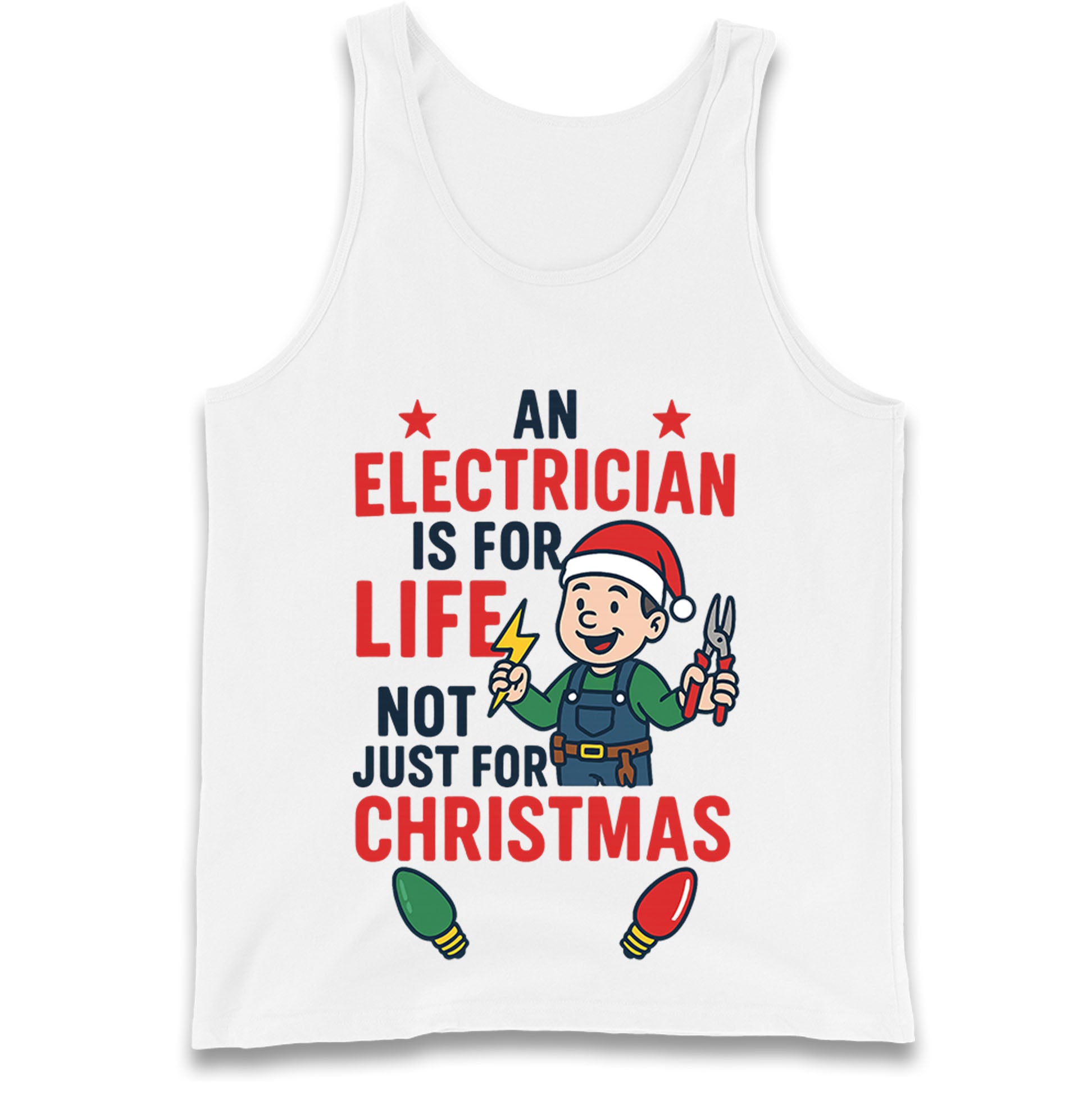 Electrician Christmas Tank Top