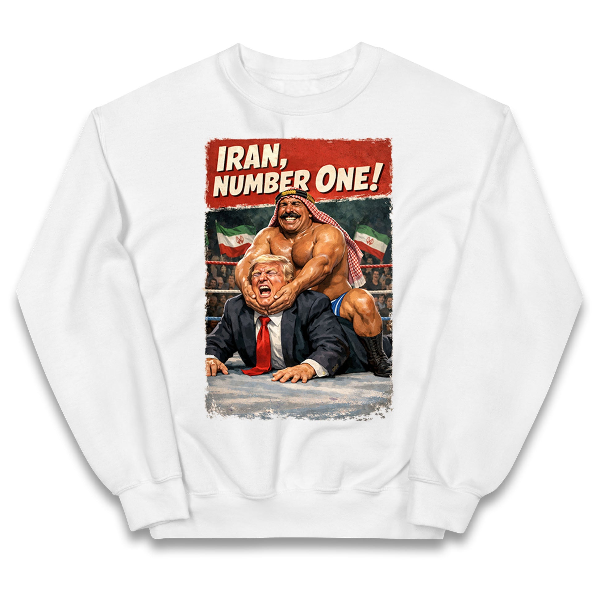 Donald Trump Iron Sheik Iran Wrestling Kids Jumper