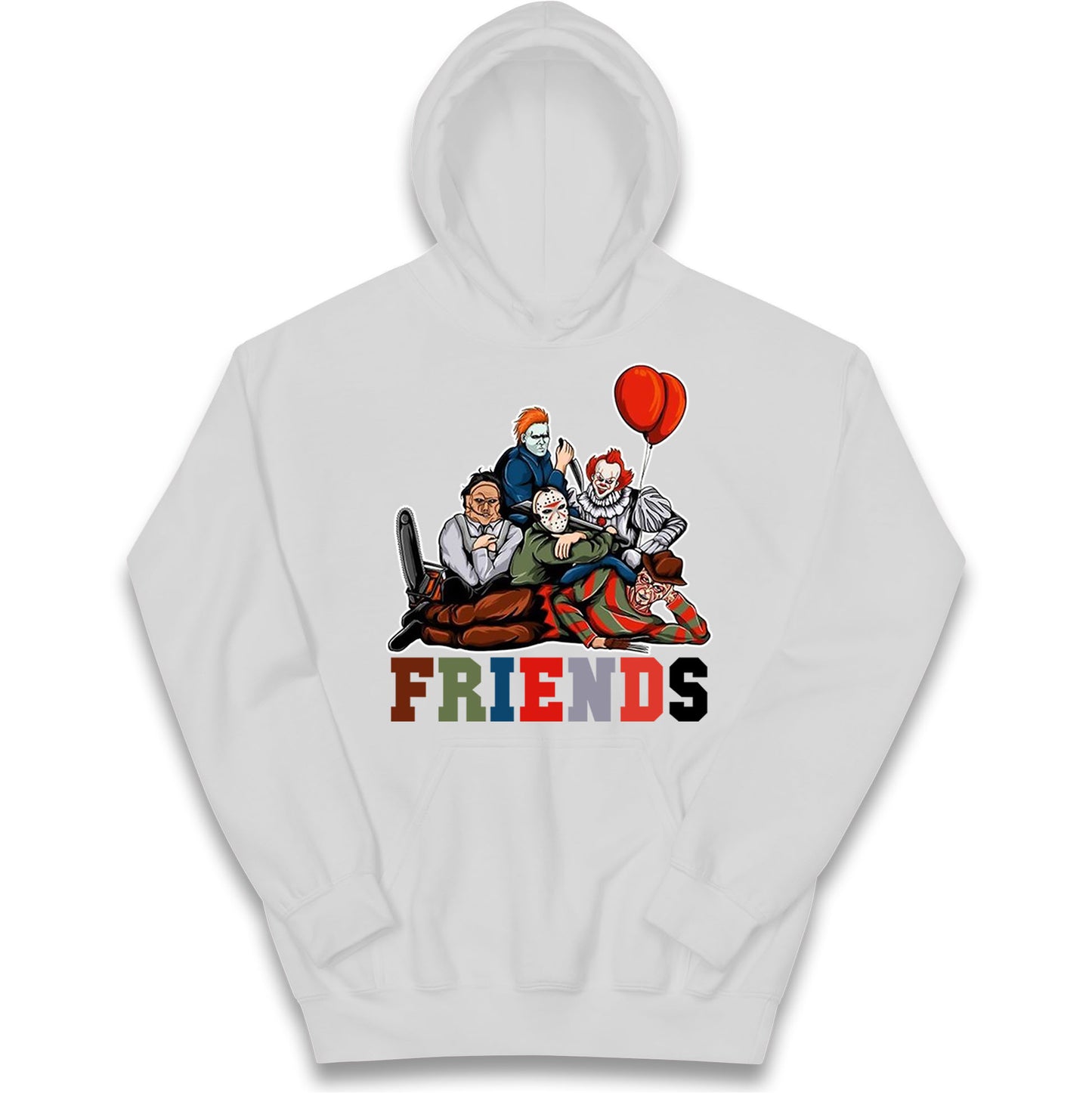 Horror Vintage Characters Friends Halloween Hoodie

