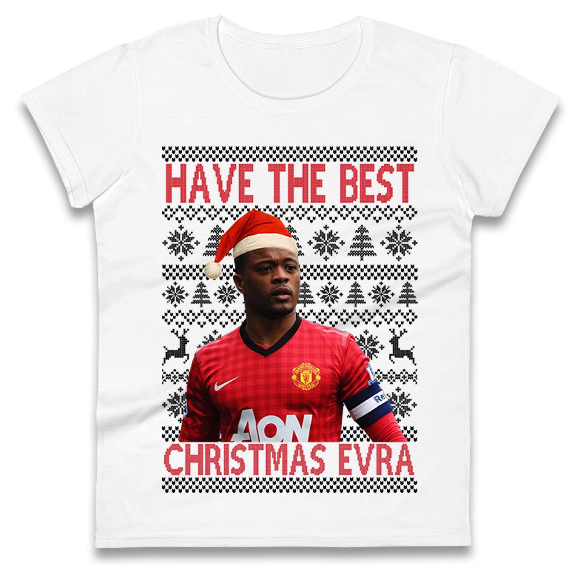 Man Utd Xmas Ladies T Shirt
