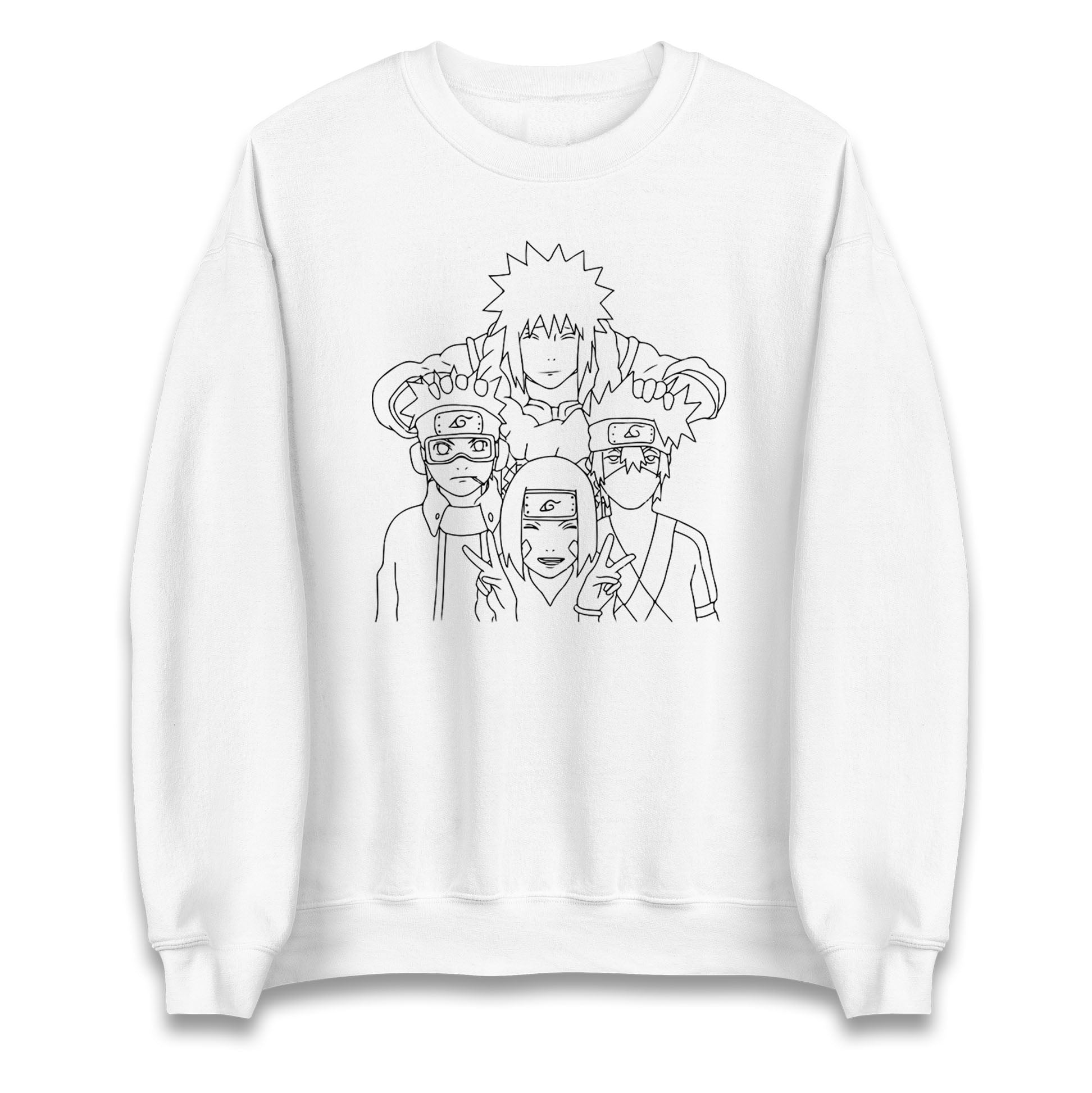Naruto Shippuden Sweatshirt Minato Namikaze Kakashi Hatake Obito Uchiha Rin Nohara Top