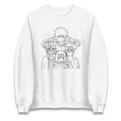Naruto Shippuden Sweatshirt Minato Namikaze Kakashi Hatake Obito Uchiha Rin Nohara Top