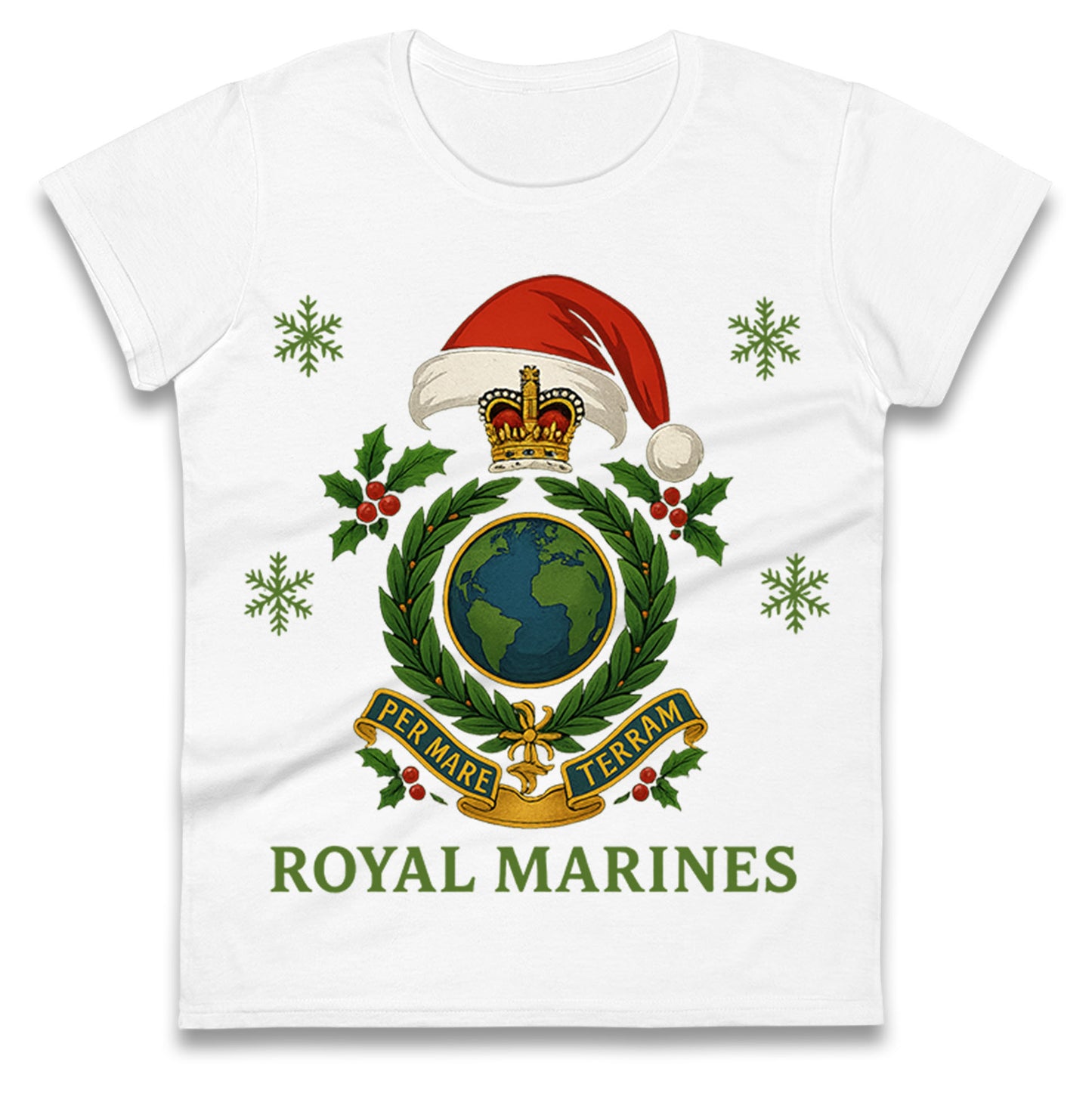 Royal Marines Christmas Ladies T Shirt
