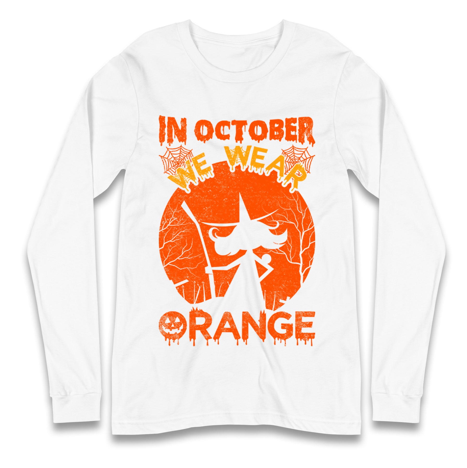 In October We Wear Orange Halloween T Shirt
