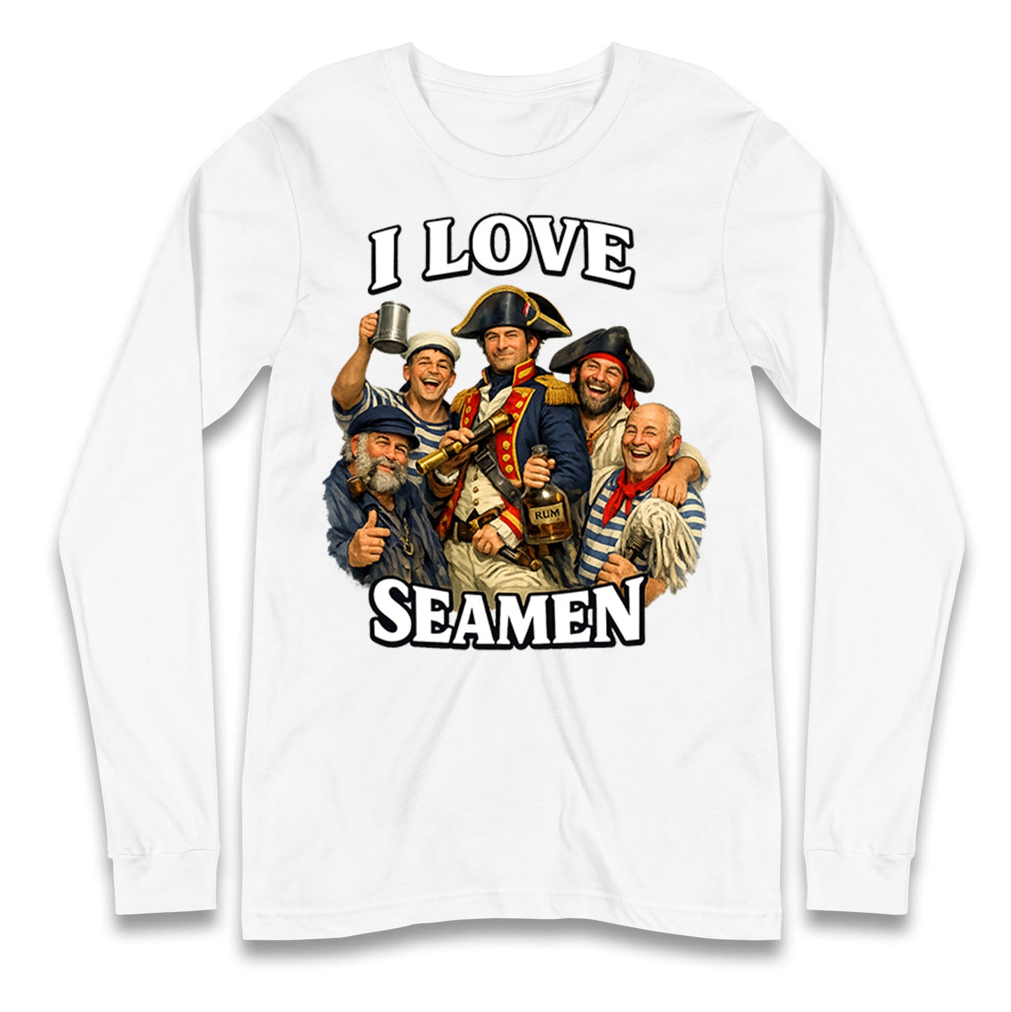 I Love Seamen Funny Cringe Meme Offensive  Longsleeve T Shirt