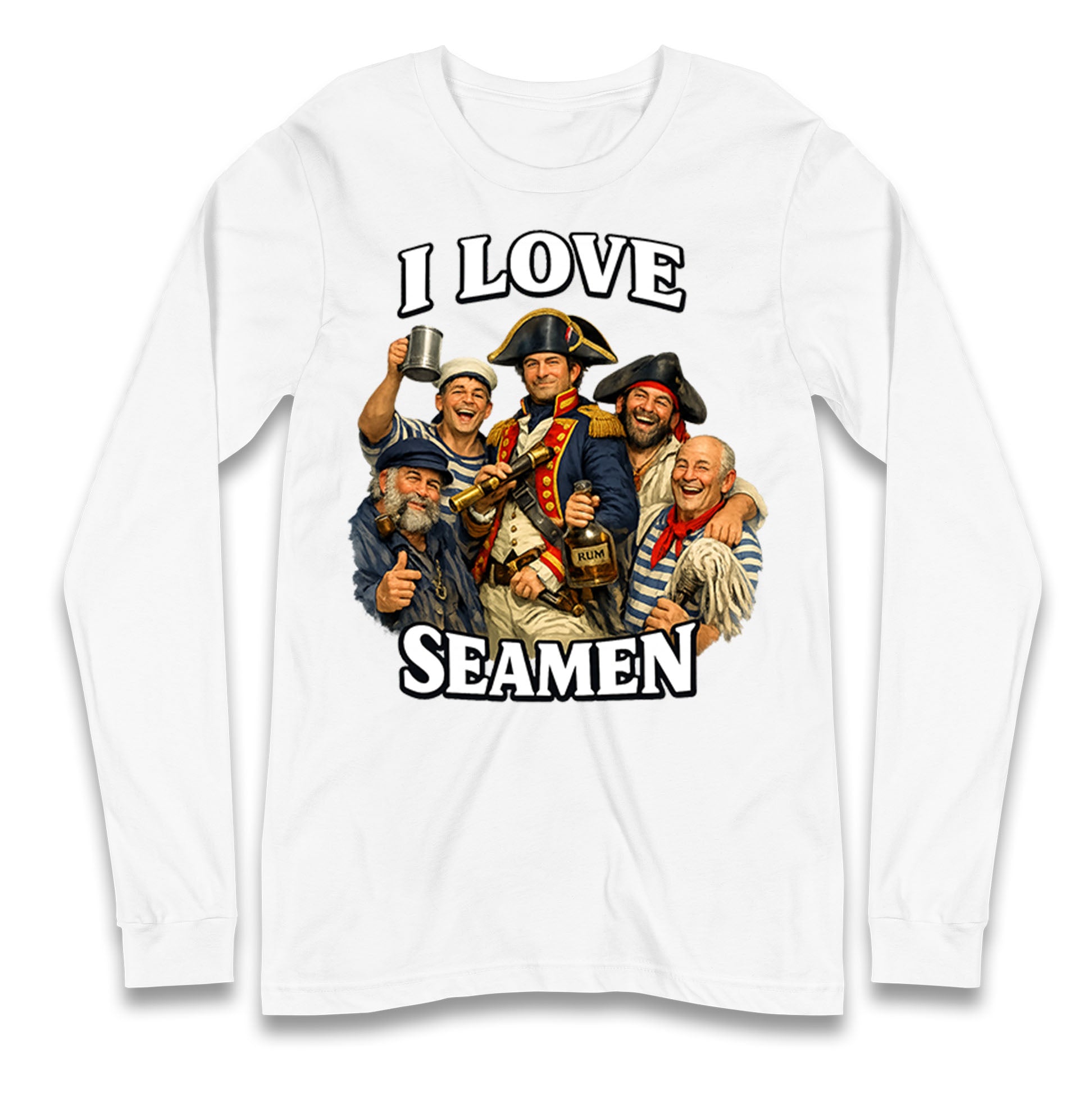 I Love Seamen Funny Cringe Meme Offensive  Longsleeve T Shirt