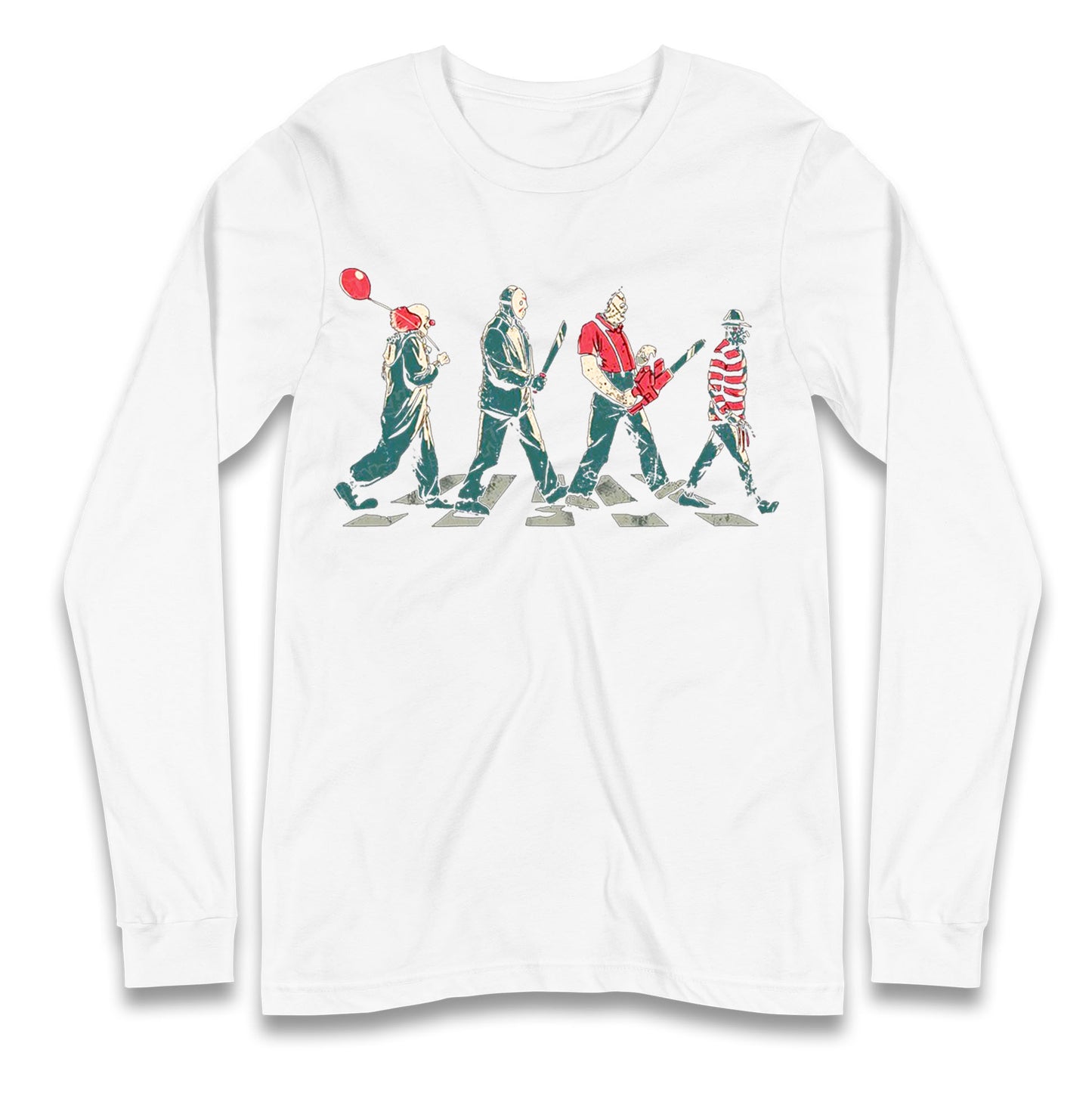Horror Characters Friends Spoof Halloween Long Sleeve T Shirt