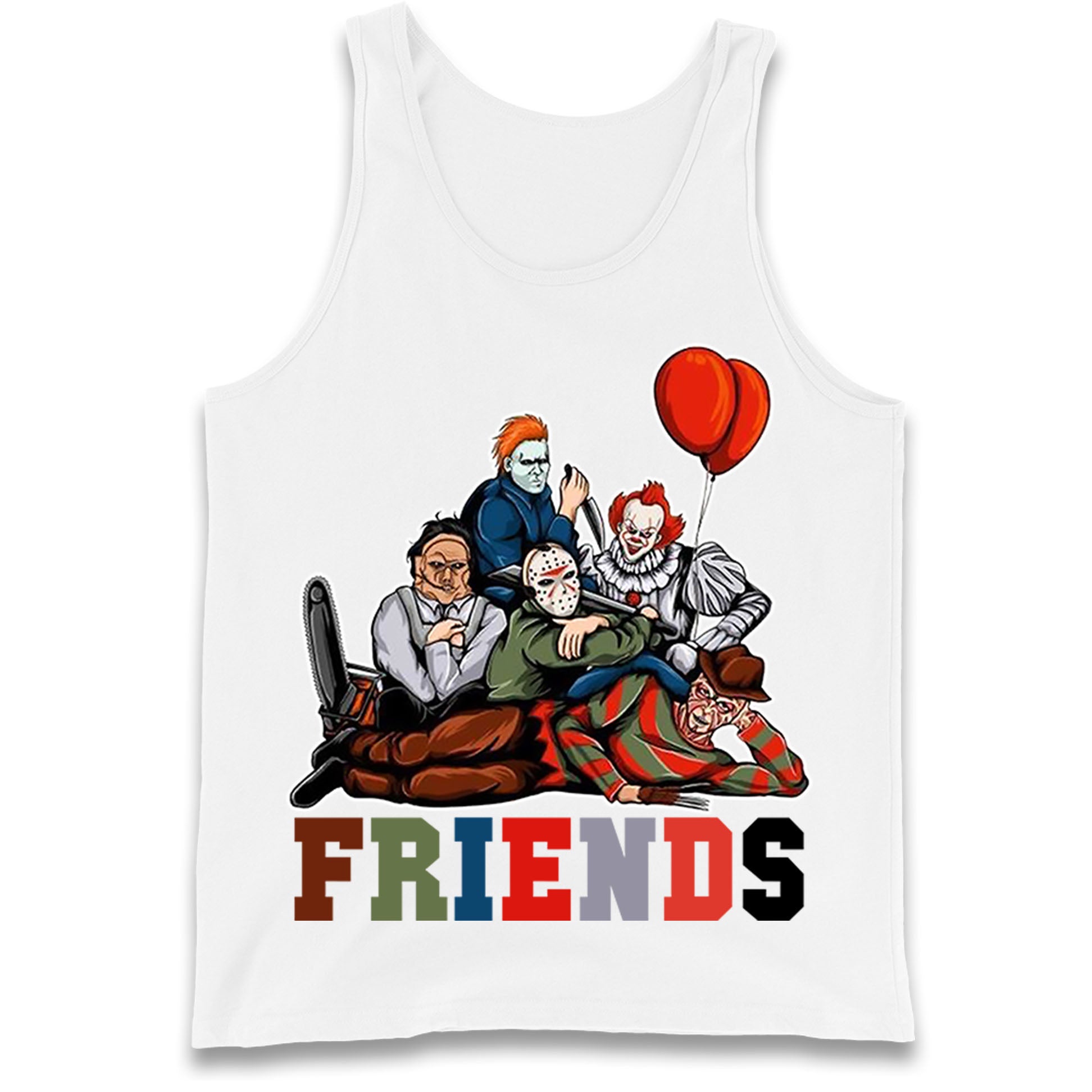 Horror Vintage Characters Friends Tank Top
