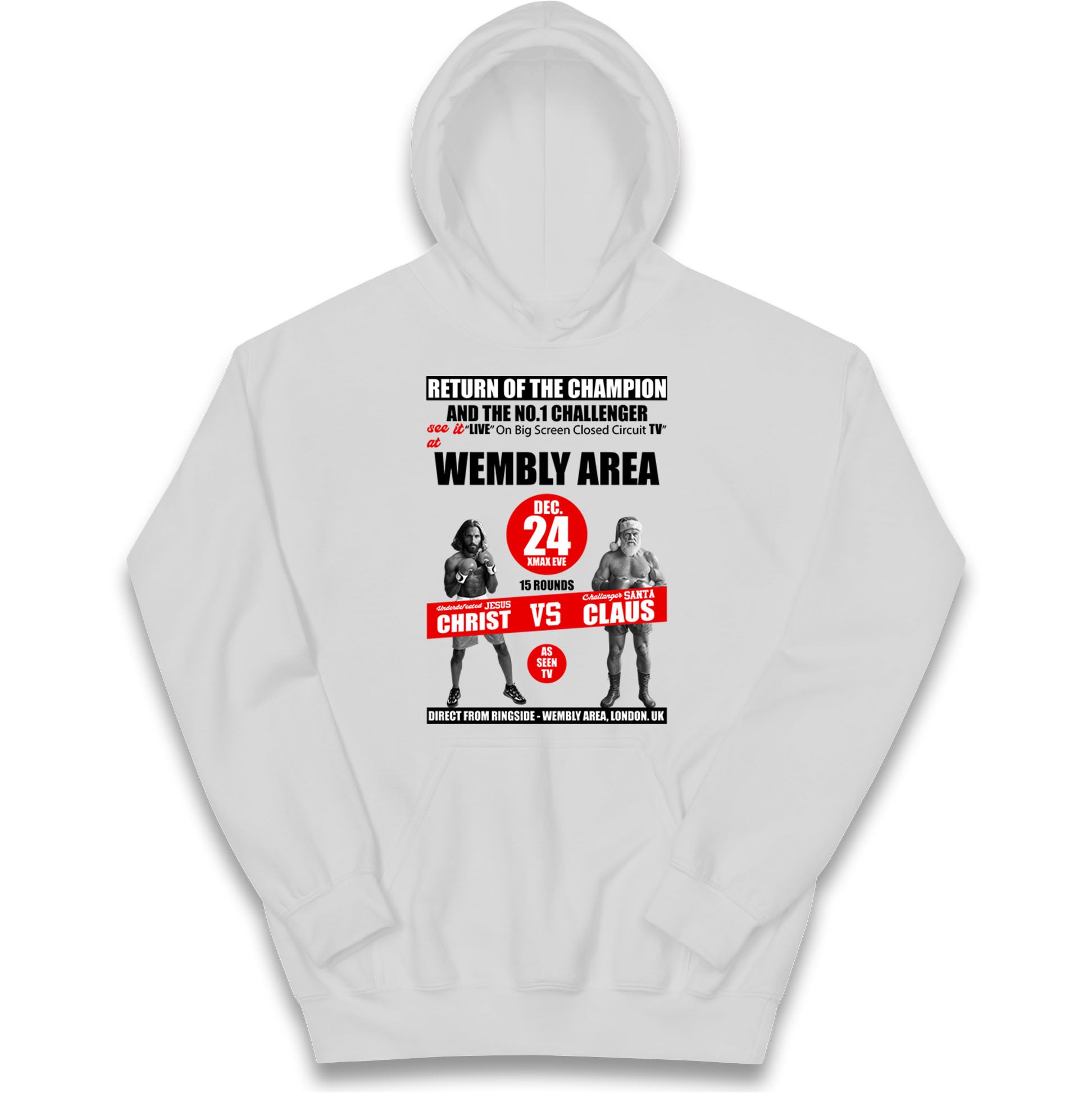 Jesus Christ Vs Santa Claus Kids Hoodie