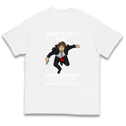 hans gruber falling t shirt