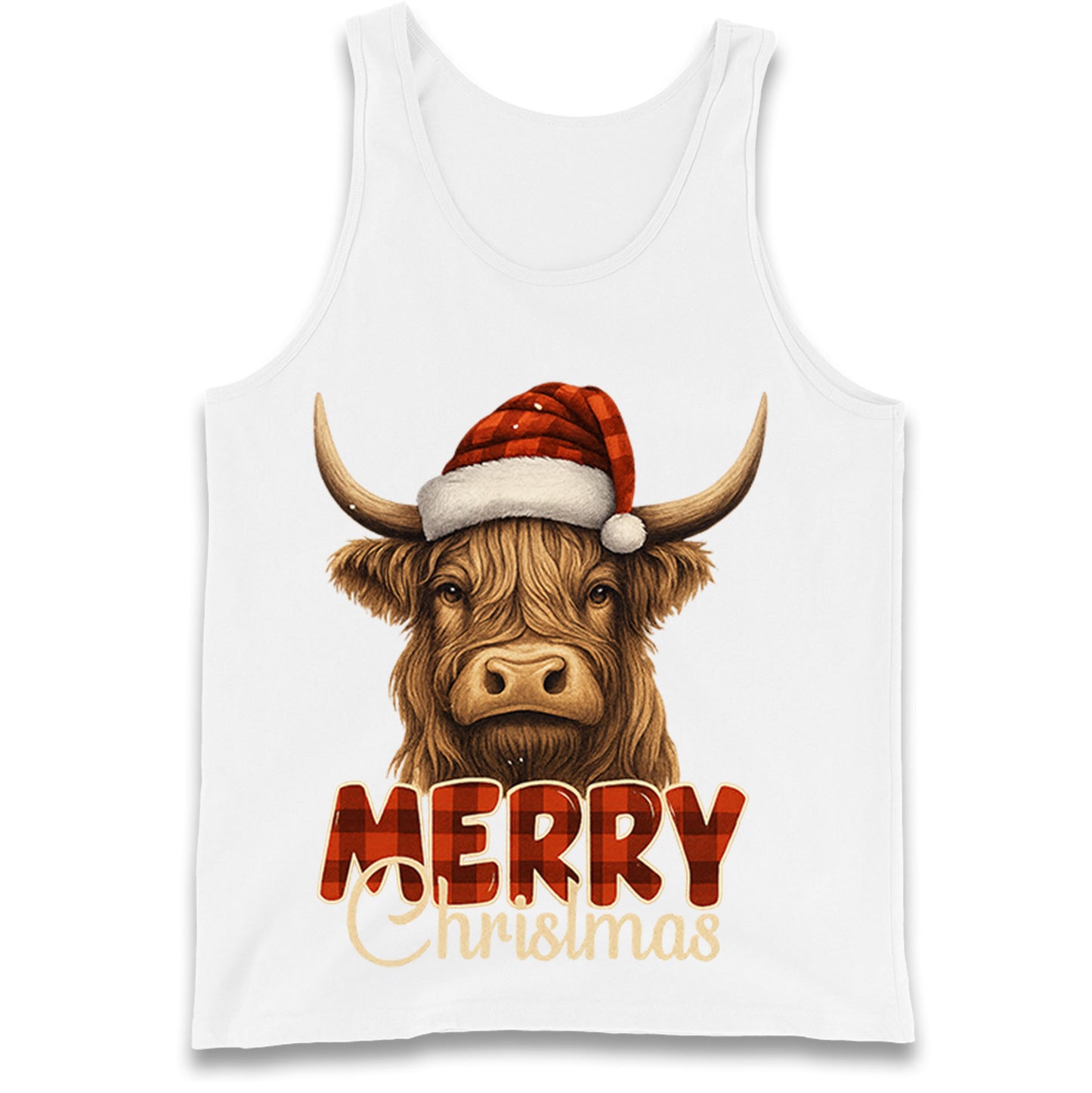 Highland Cow Christmas Tank Top 