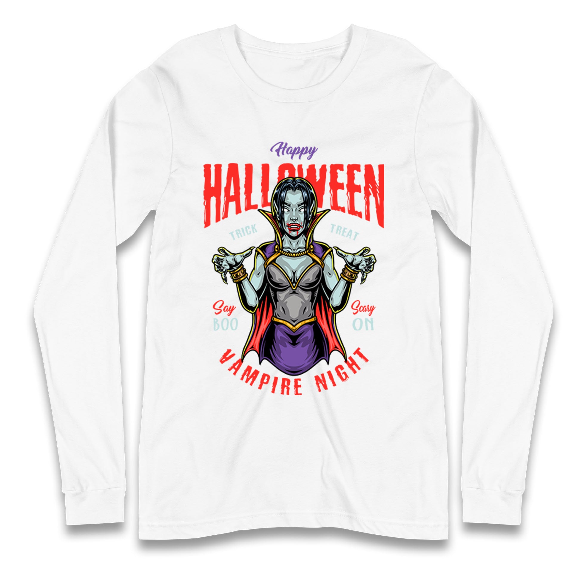 Halloween Vampire Longsleeve T Shirt